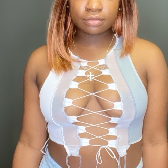 Lace up top - Picture 1 of 2